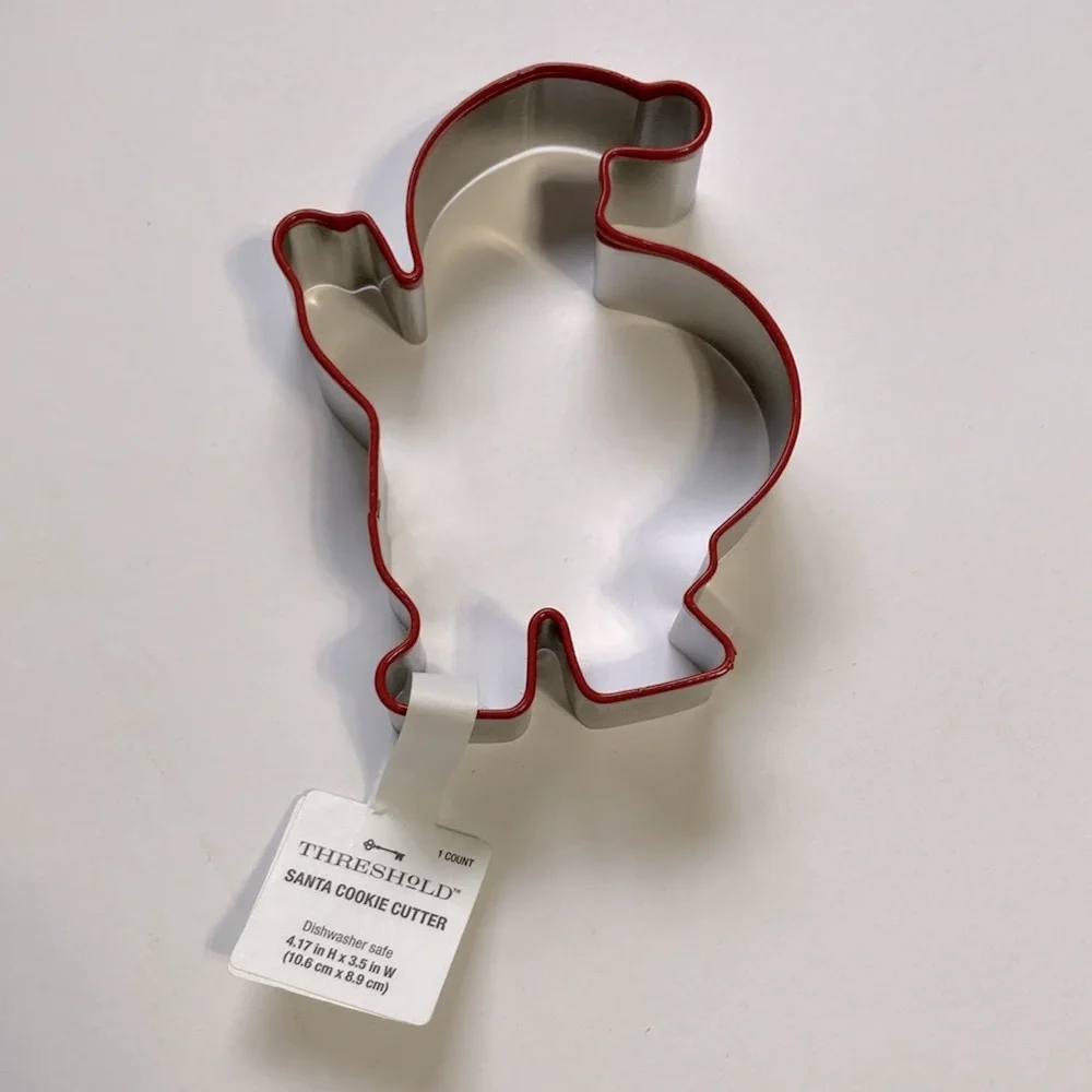 Christmas Cookie Cutters with Silicone Trim Stainless Steel  Set of 4